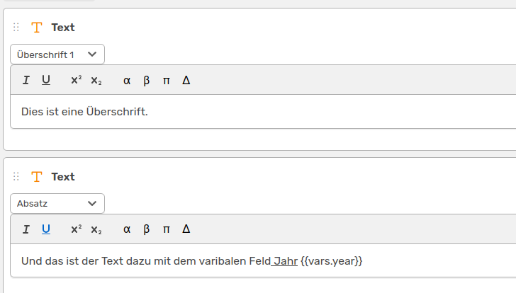 Text-Bausteine