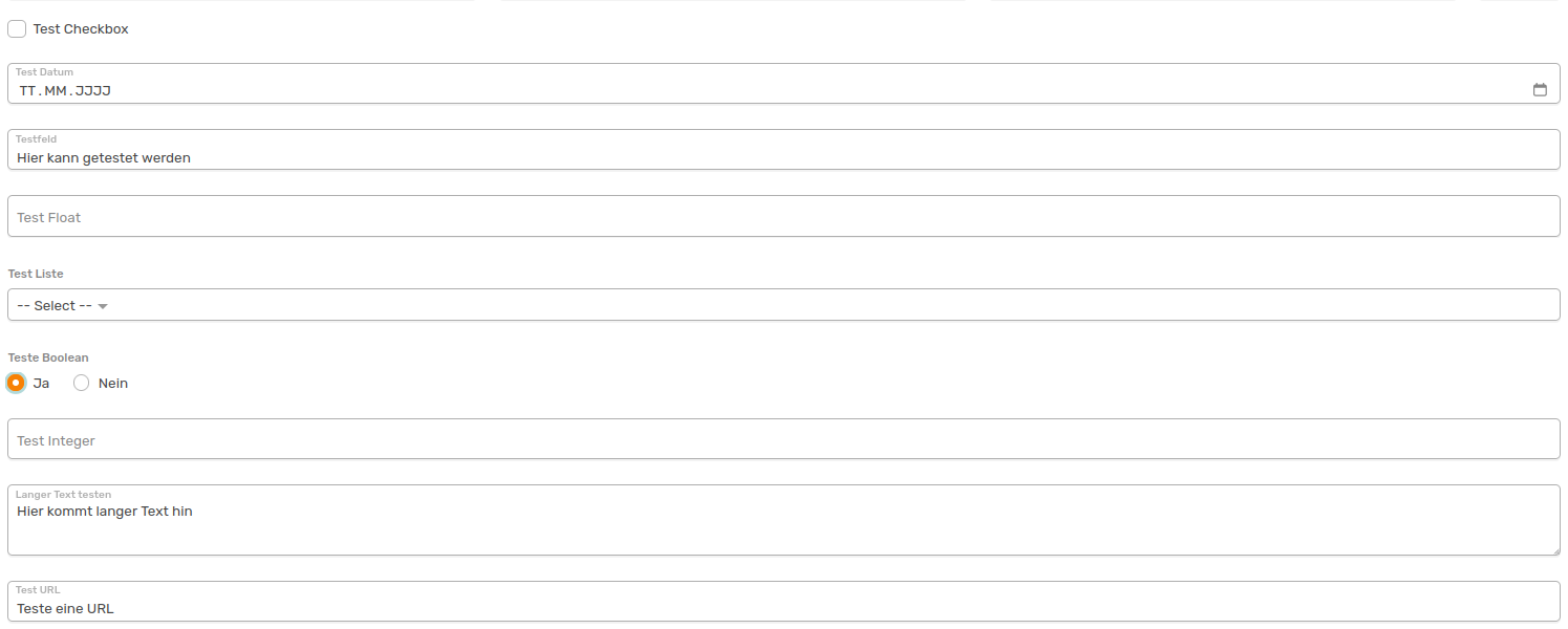 custom fields layout