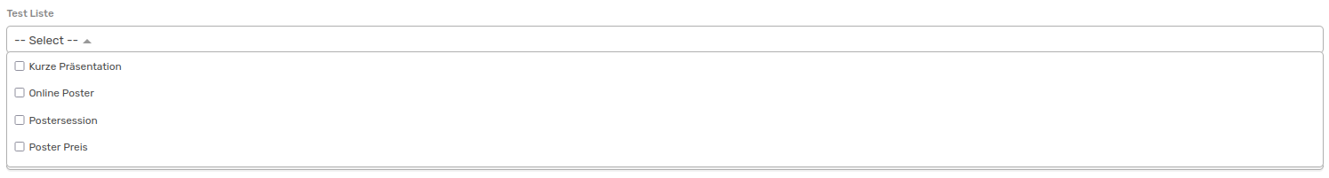 custom fields liste