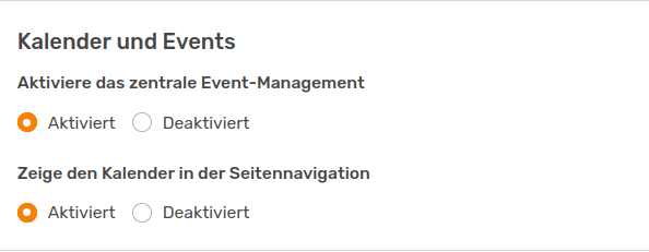 Events Funktion