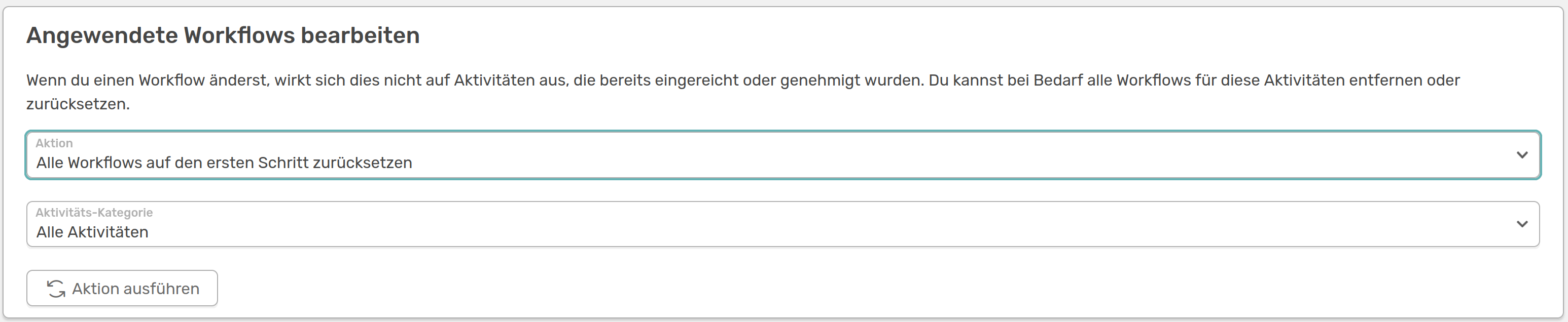 Workflows bearbeiten