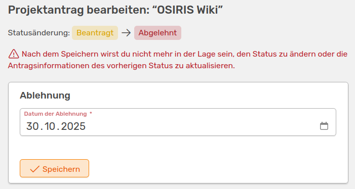 Antrag abgelehnt