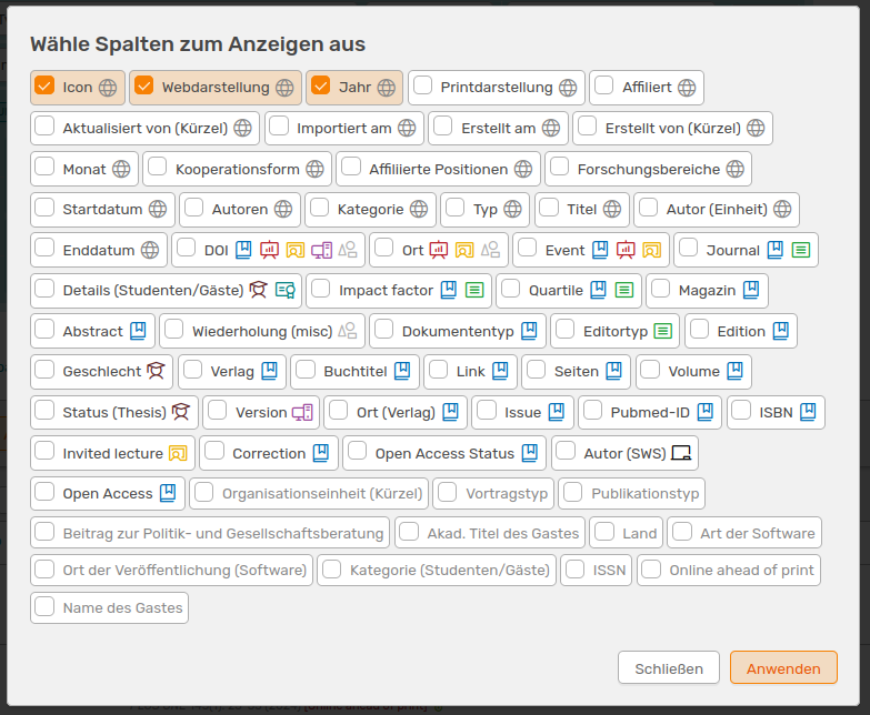 Widget Spalte hinzufügen