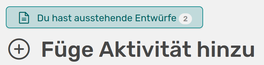 ausstehende Entwürfe