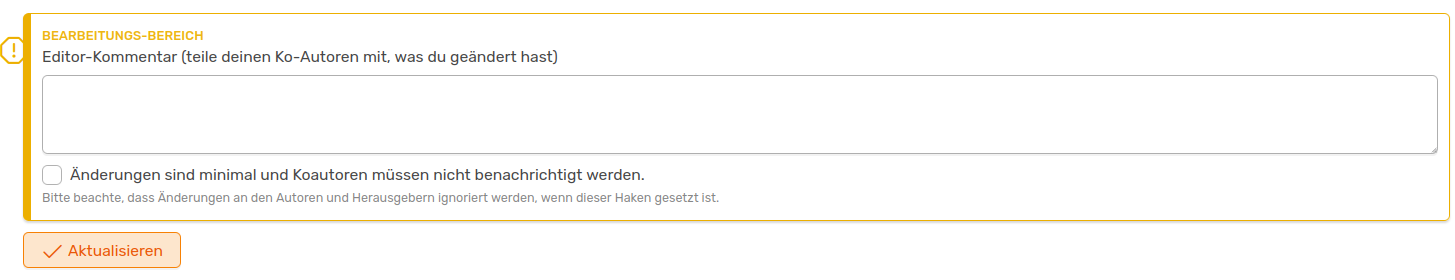 editor comments