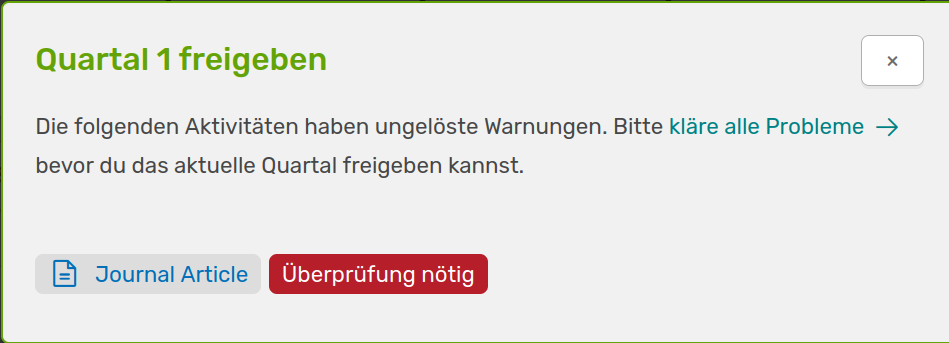 Quartalsmeldung
