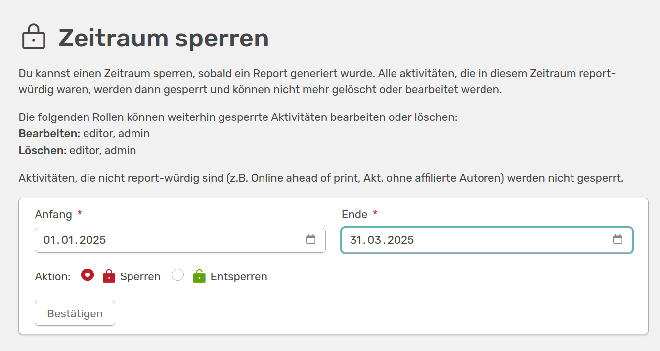 Aktivität sperren