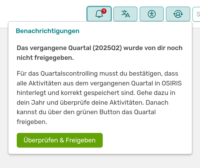Warnung Quartal