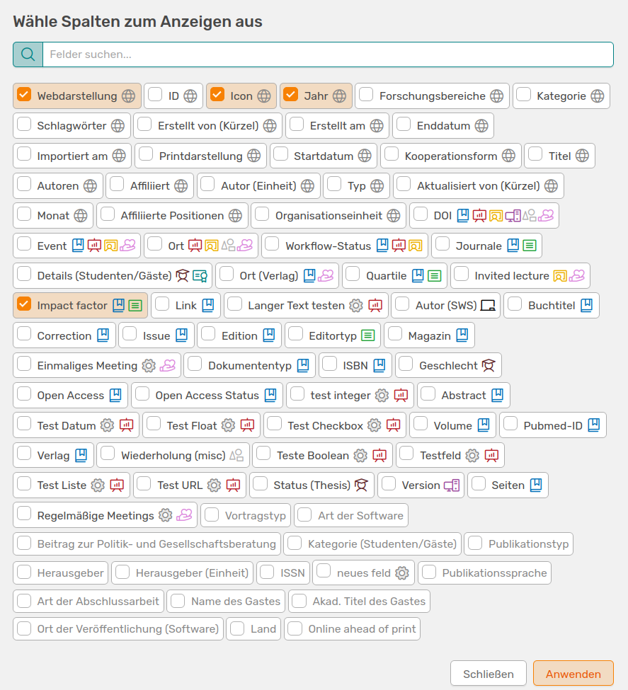 Widget Spalte hinzufügen